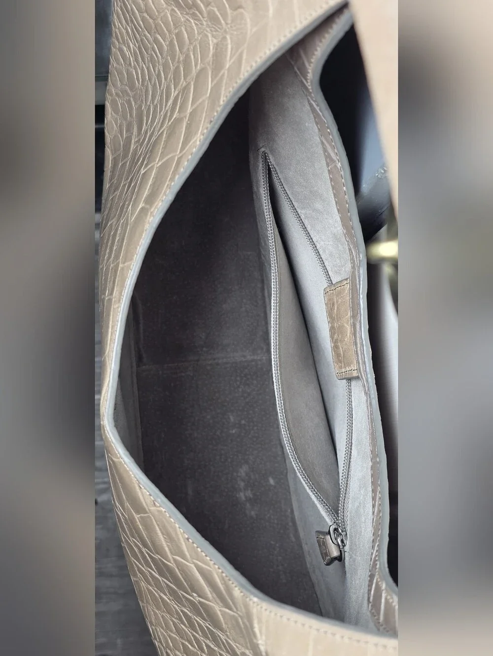 the STAUD Moon Bag, Beige Totem Style.